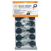 Broche retráctil para gafete ACCO color negro