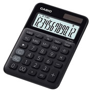 Calculadora de escritorio negra CASIO pantalla larga de 12 dígitos