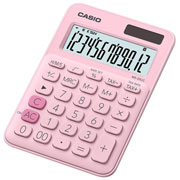 Calculadora de escritorio rosa CASIO pantalla larga de 12 dígitos