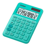 Calculadora de escritorio verde CASIO pantalla larga de 12 dígitos