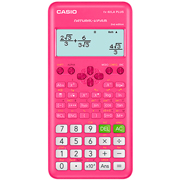 Calculadora científica 252 funciones CASIO 4 líneas en pantalla, color rosa