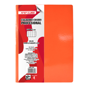 Cuaderno cosido Dietrix profesional cuadro 5 mm 100 hojas color naranja