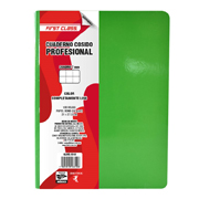 Cuaderno cosido Dietrix profesional cuadro 7 mm 100 hojas color verde claro