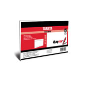 Tarjeta hermografica Rayter,  4x6, rayada, color blanco con 100 piezas