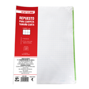 Repuesto para carpeta Dietrix carta 7 mm100 hojas con filo de colores