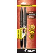 Bolígrafo fino Frixion Ball Pilot tinta gel borrable, negro, blister 2 piezas