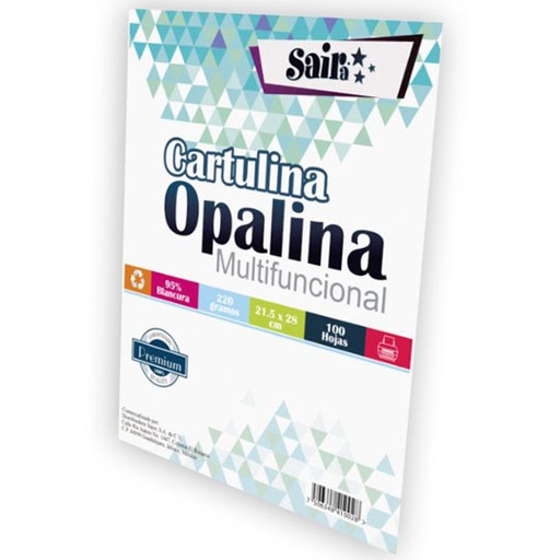 Papel Opalina blanca carta blancura 95%220gr SAJOR