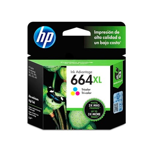 Cartucho de tinta tricolor HP 664xl .