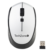 Mouse Techzone inalámbrico blanco .