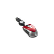 Mouse Verbatim óptico mini travel alámbrico rojo