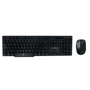 Kit teclado y mouse Perfect Choice Inalámbrico antiderrames negro