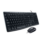Kit Logitech Teclado y Mouse MK200  Alámbrico Negro