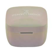 AUDÍFONOS PERFECT CHOICE BT TWS BRILLANTES PEARL COLOR GRIS