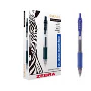 Bolígrafo gel retráctil sarasa zebra, punto medio 0.7 mm, color azul, 12 pz