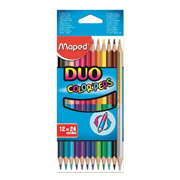 Lápices de color Maped formato 2 en 1  Lápiz colorpeps duo 12 x 24 colores