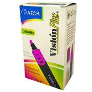 Resaltador de texto Vision Plus punta cincel 6 mm color rosa caja con 12 pzas