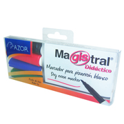 Marcador Magistral Didáctico punta bala 2 mm colores surtidos empaque con 4 pzas