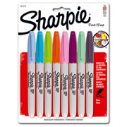 Marcador permamente Sharpie 8 piezas colores surtidos pastel