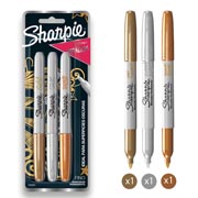 Marcador Sharpie metalico tarjeta con 3 piezas: oro, plata y bronce