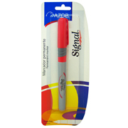 Marcador permanente fino Signal punta bala 1.5 mm color rojo blíster