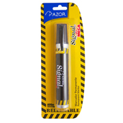 Marcador permanente Signal Mega punta cincel 6 mm color negro blíster