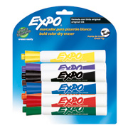 Marcador para pizarron Expo blister con 8 colores