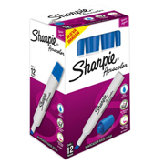 SHARPIE ACUACOLOR 12PZ  C/AZUL OSC CAJA CON 12 MARCADORES BASE AGUA C AZUL