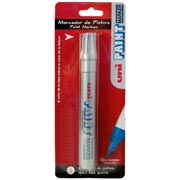 Marcador permanente UniPaint punta bala color plata blíster