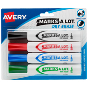 Marcador para pizarrón AVERY con 4 piezas  colores surtidos