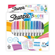Sharpie snote punta biselada paquete con12 colores surtidos