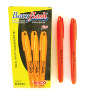 Marcatextos Bacoflash fino, punta cincelfino naranja, 10 piezas