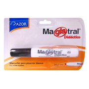 Marcador Magistral Didáctico punta cincel 6 mm color negro blister con 1 pieza