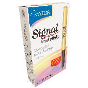 Marcador permanente fino Signal Metalinkpunta bala 1.3 mm color dorado 12 pzs