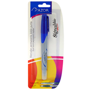 Marcador doble punta bala Signal Duo color azul blíster 1 pieza