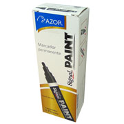 Marcador permanente Signal Paint punta bala color rojo caja con 12 pzas