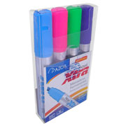 Marcador permanente Signal Xtra punta cincel 6 mm colores surtidos 4 pzas