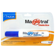 Marcador Magistral Didáctico punta cincel 6 mm color azul blister con 1 pieza