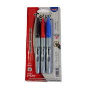 Marcador fino permanente Baco blíster 3 colores básicos