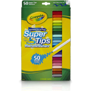 MARCADORES CRAYOLA LAVABLES SUPER TIP OLORES 50 PIEZAS