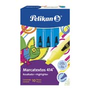 Resaltador de texto Pelikan 414 azul caja con 10 piezas