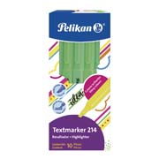 Resaltador de texto Pelikan TEXTMARKER 214 verde caja con 10 piezas