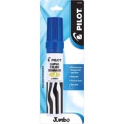 Marcador permanente Jumbo Pilot punta cincel hasta 12.5 mm, azul, blister 1 pza