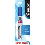 Marcador permanente SCB Pilot punta cincel, línea fina/gruesa, azul, blister