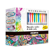 Marcador mildliner zebra, colores surtidos, exibidor 25 piezas