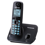 Teléfono Inalámbrico Panasonic modelo KX-TG4111MEB color negro con 1 auricular