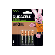 Pila recargable Duracell AAA blíster con4 pzas