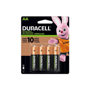 Pila recargable Duracell AA blíster con 4 pzas