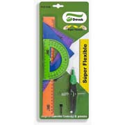 JUEGO DE GEOMETRIA DEVEK SUPER FLEXIBLES6 PIEZAS.