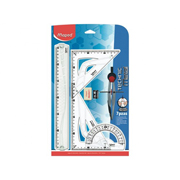 Juego de geometría technic metal Maped premium con 7 piezas