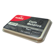 Cojín para sello Stafford estuche metálico No. 1 tinta color negro